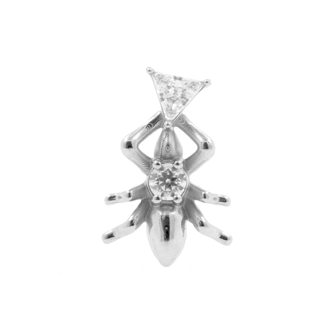 Nickel-Free Stainless Steel Triangle Beetle Attachment - Silver