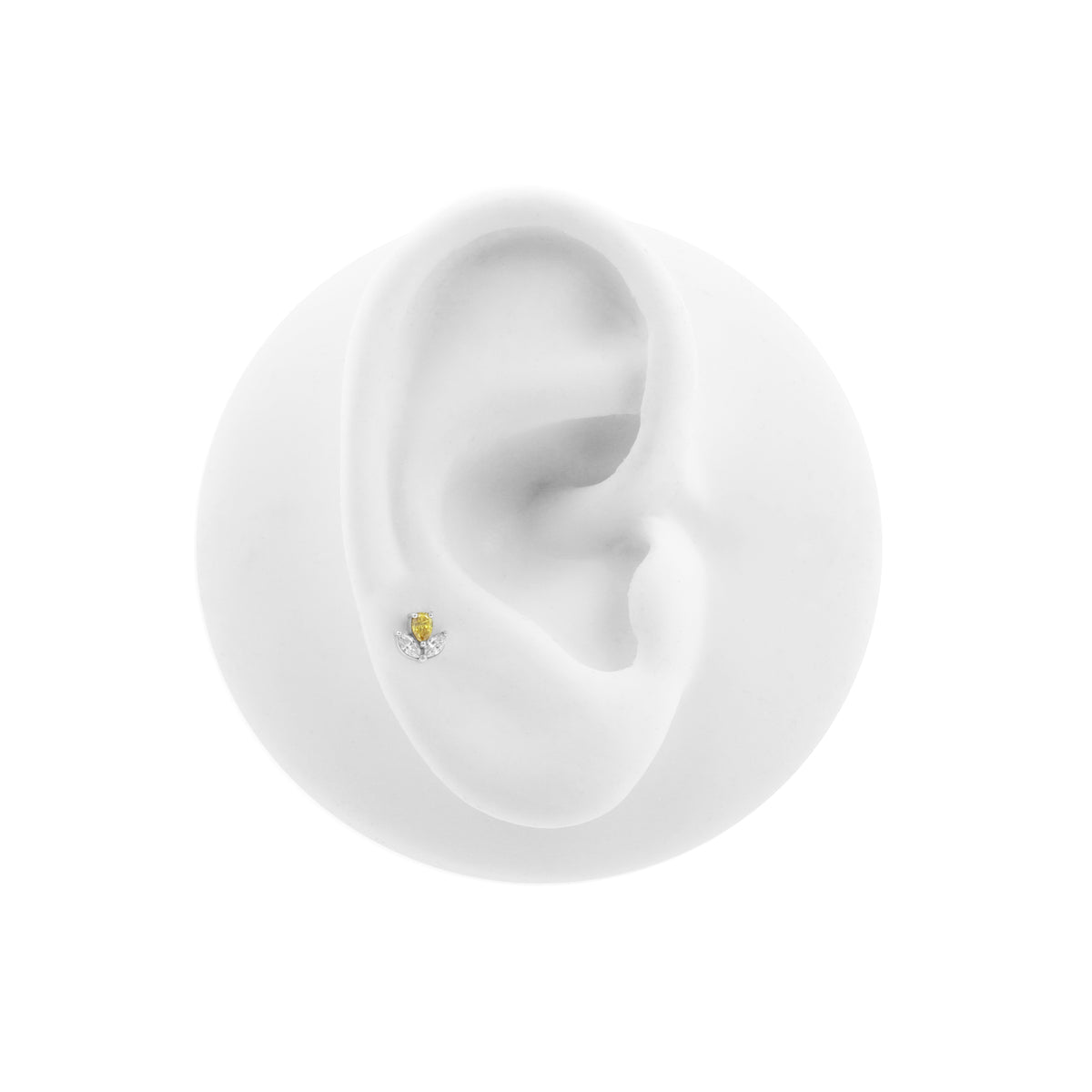 Platina Marquise Flower Met Diamant