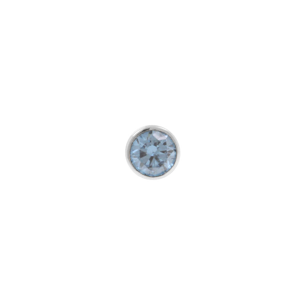 Platina Disc Met Blauwe Diamant
