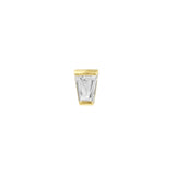 Nickelfreier Stahl Zirkonia Trapez - Gold