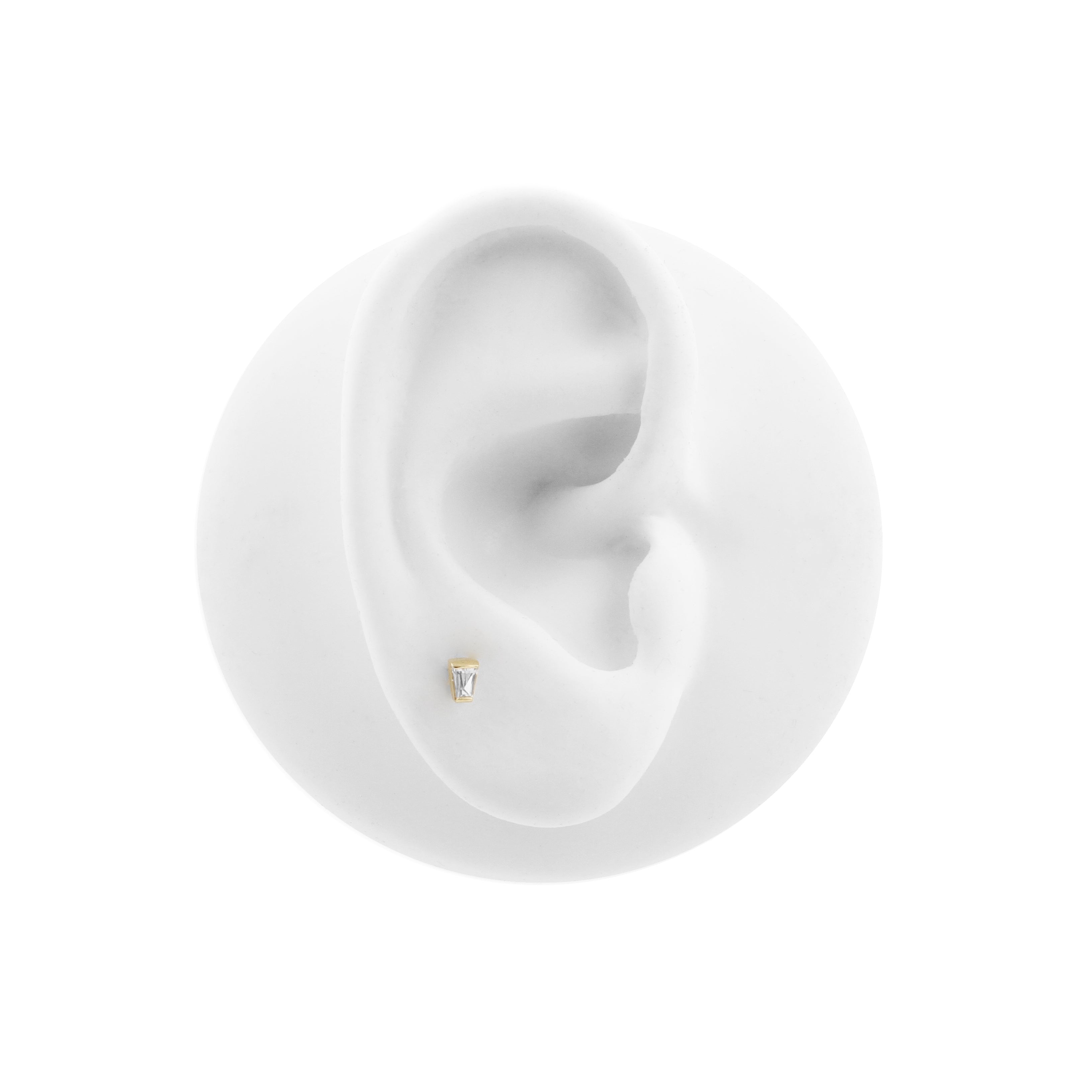 Nickel-Free Stainless Steel Zirconia Trapezoid - Gold