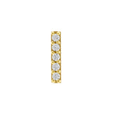 Nickelfreier Stahl Zirkonia Bar - Gold