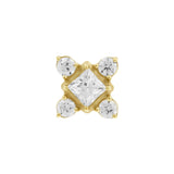 Nickelfreier Stahl Square Cluster Attachment - Gold