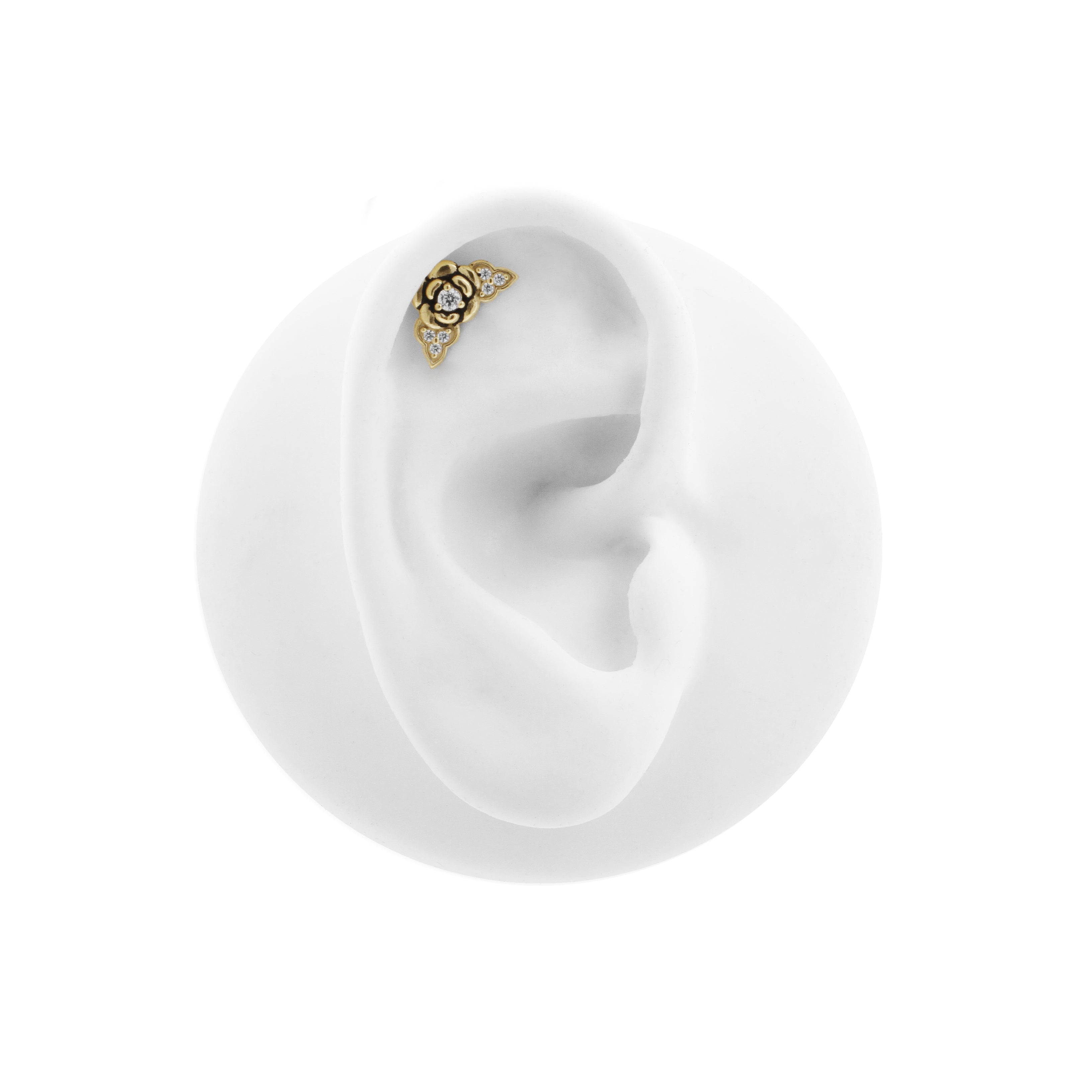 Nickel-Free Stainless Steel - Zirconia Rose - Gold