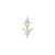 Nickel-Free Stainless Steel - Zirconia Triangle Dangle - Gold
