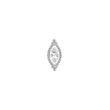 Nickelfreier Stahl – Zirkonia Vintage Marquise – Gold