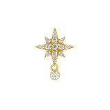 Nickelfreier Stahl – Zirkonia Stern-Anhänger – Gold