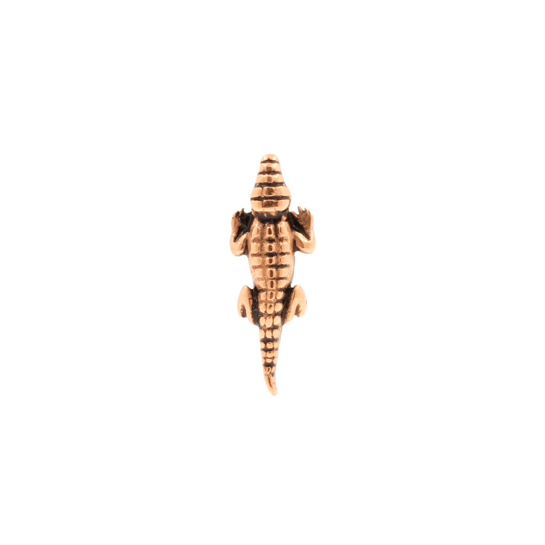 Surgical Steel Crocodile Top - Rose Gold