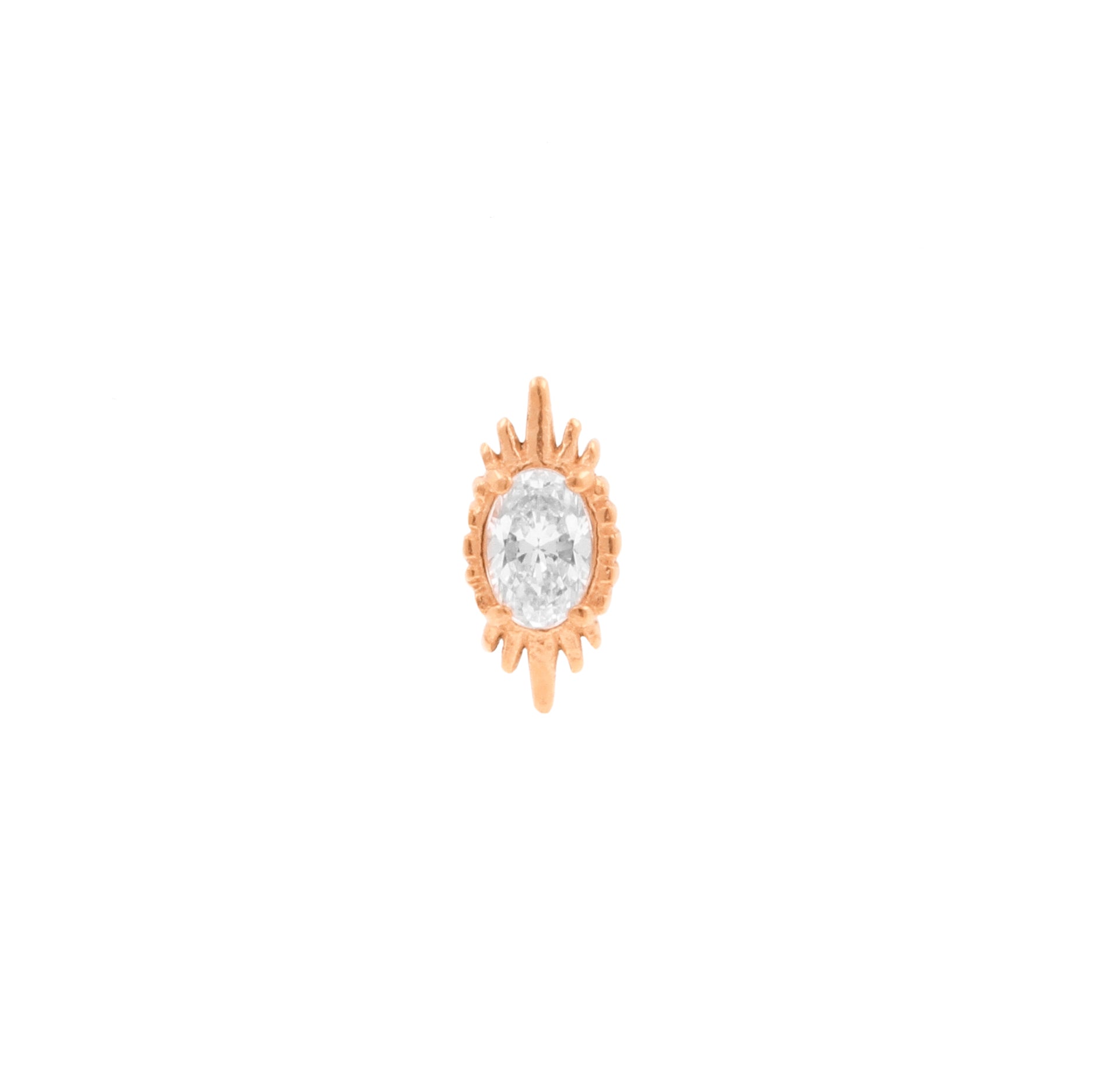 Surgical Steel Starburst Top - Rose Gold