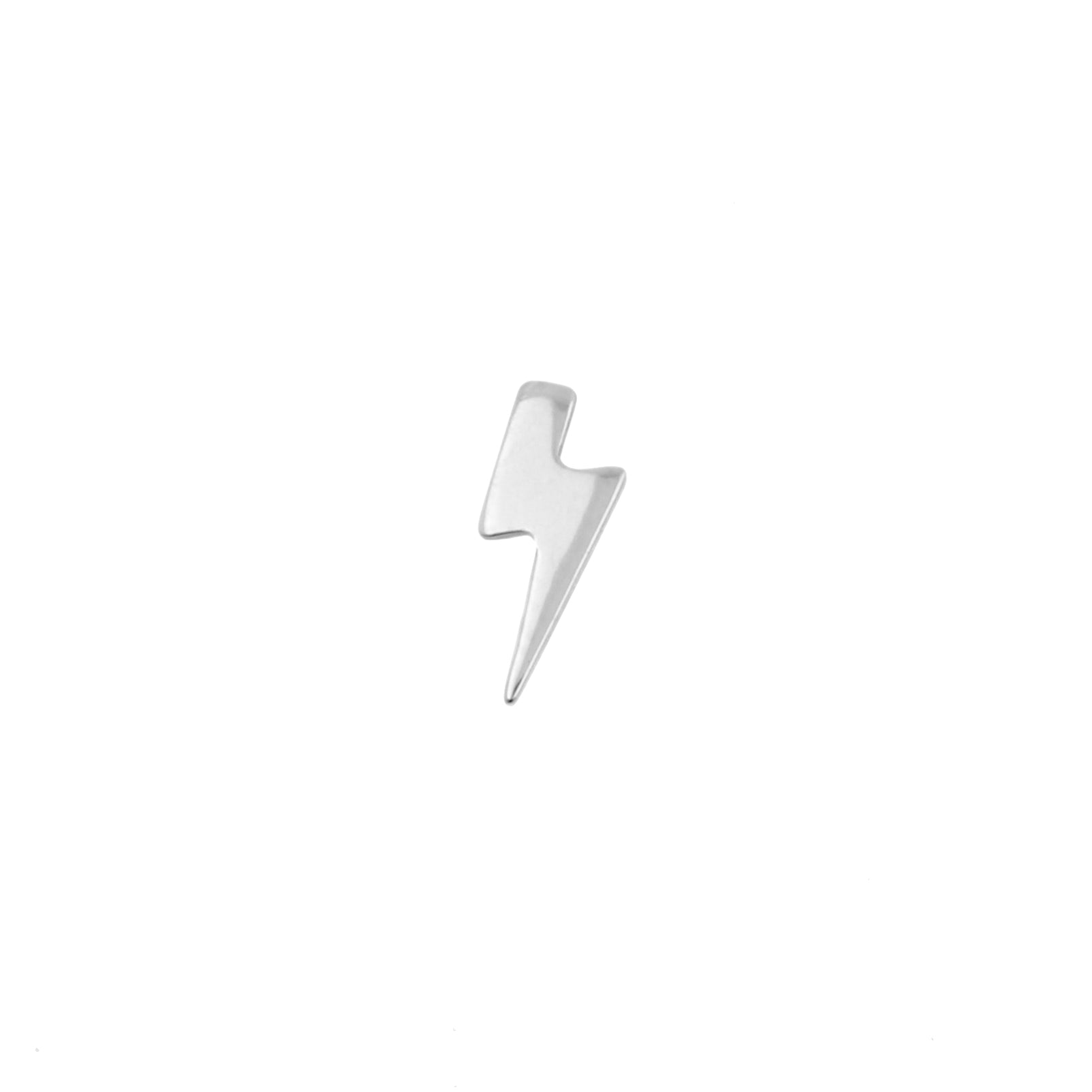 Titanium Threadless Top - Bliksem Links Zilver