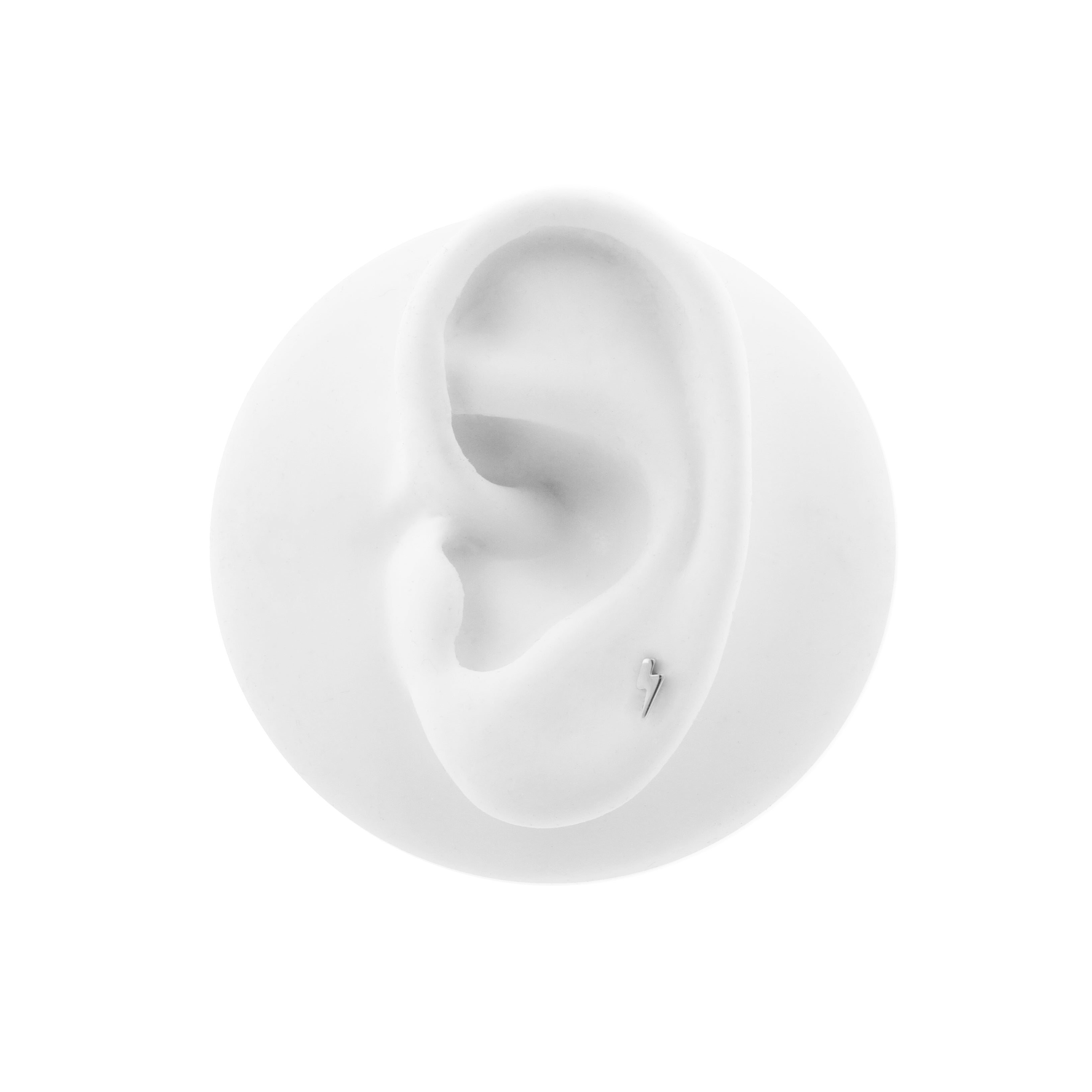 Titanium Threadless Top - Bliksem Links Zilver