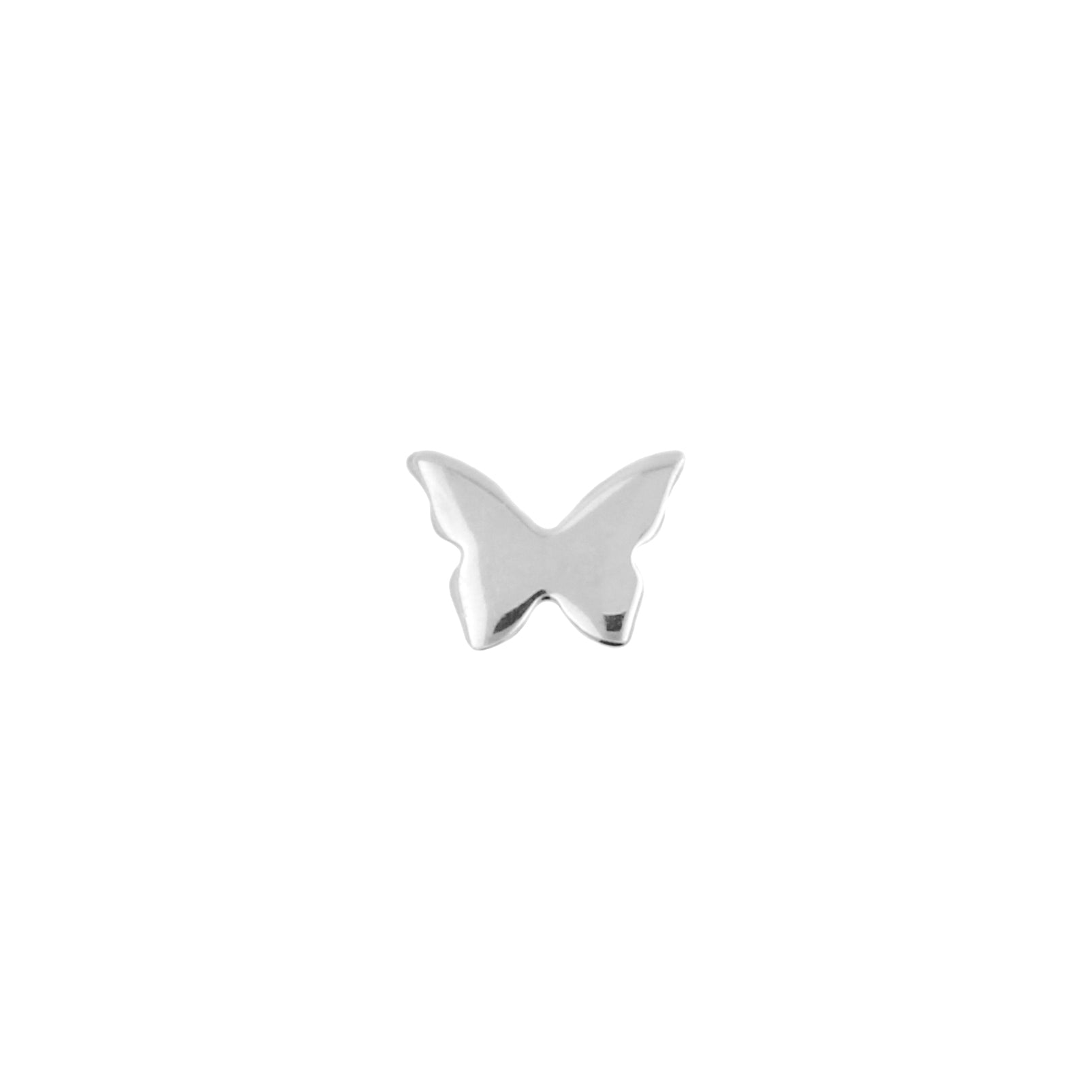 Titanium Threadless Top - Vlinder Zilver
