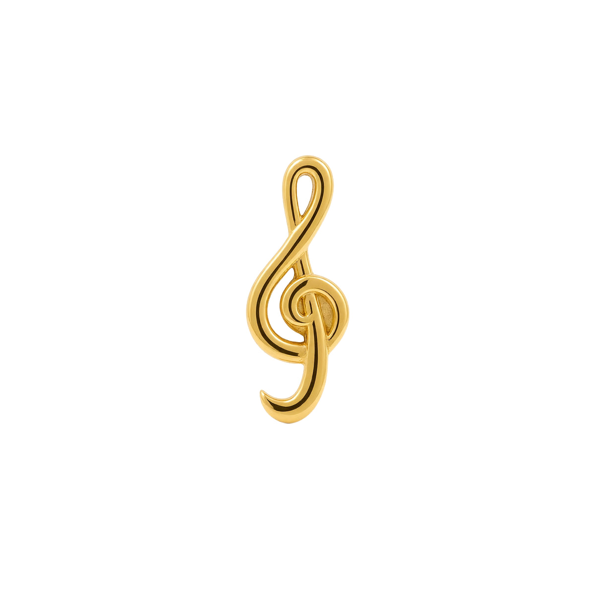 Nickel-Free Stainless Steel G Clef Gold