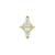 18 Karat Gold Zirconia Star Cluster