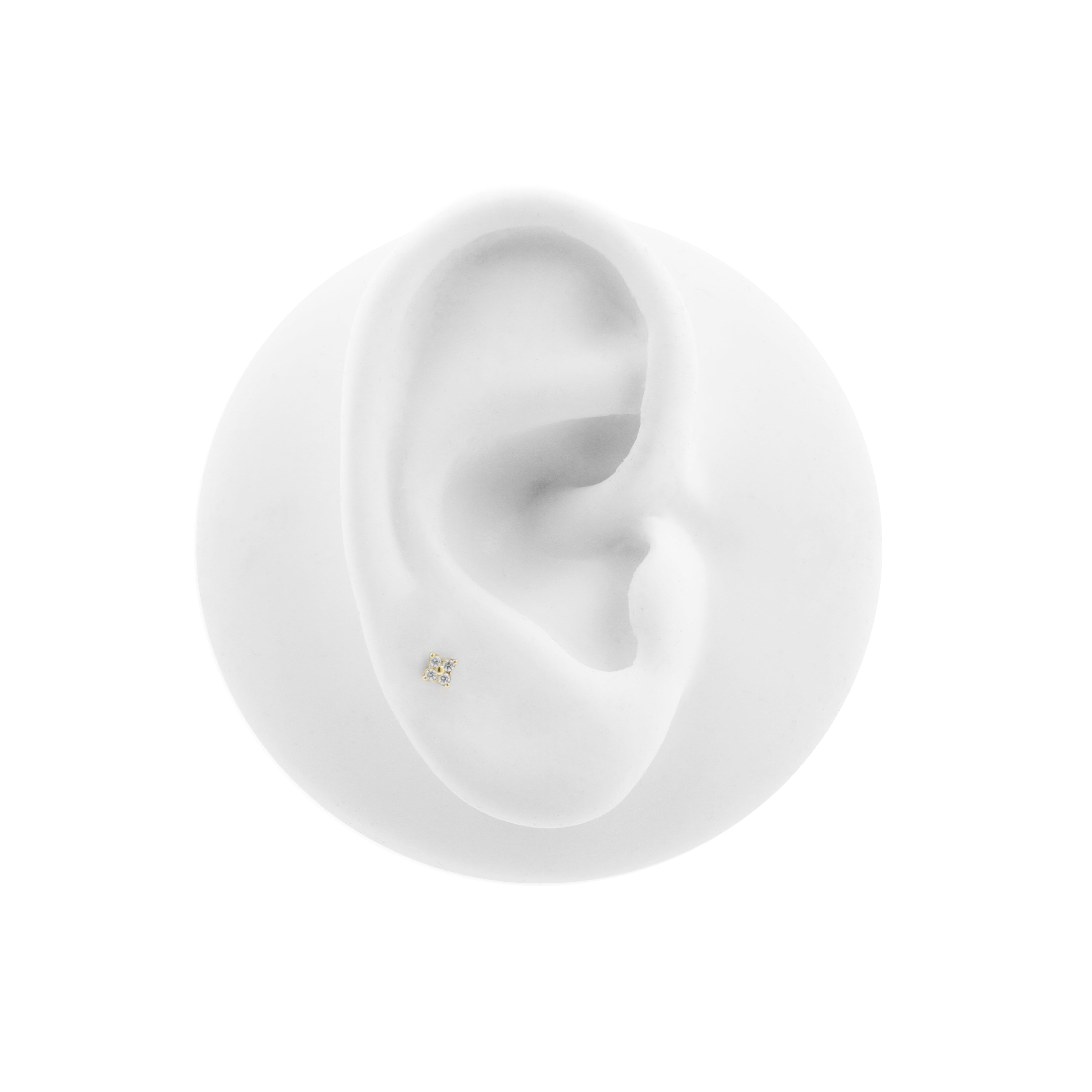 18 Karat Gold Zirconia Star Top