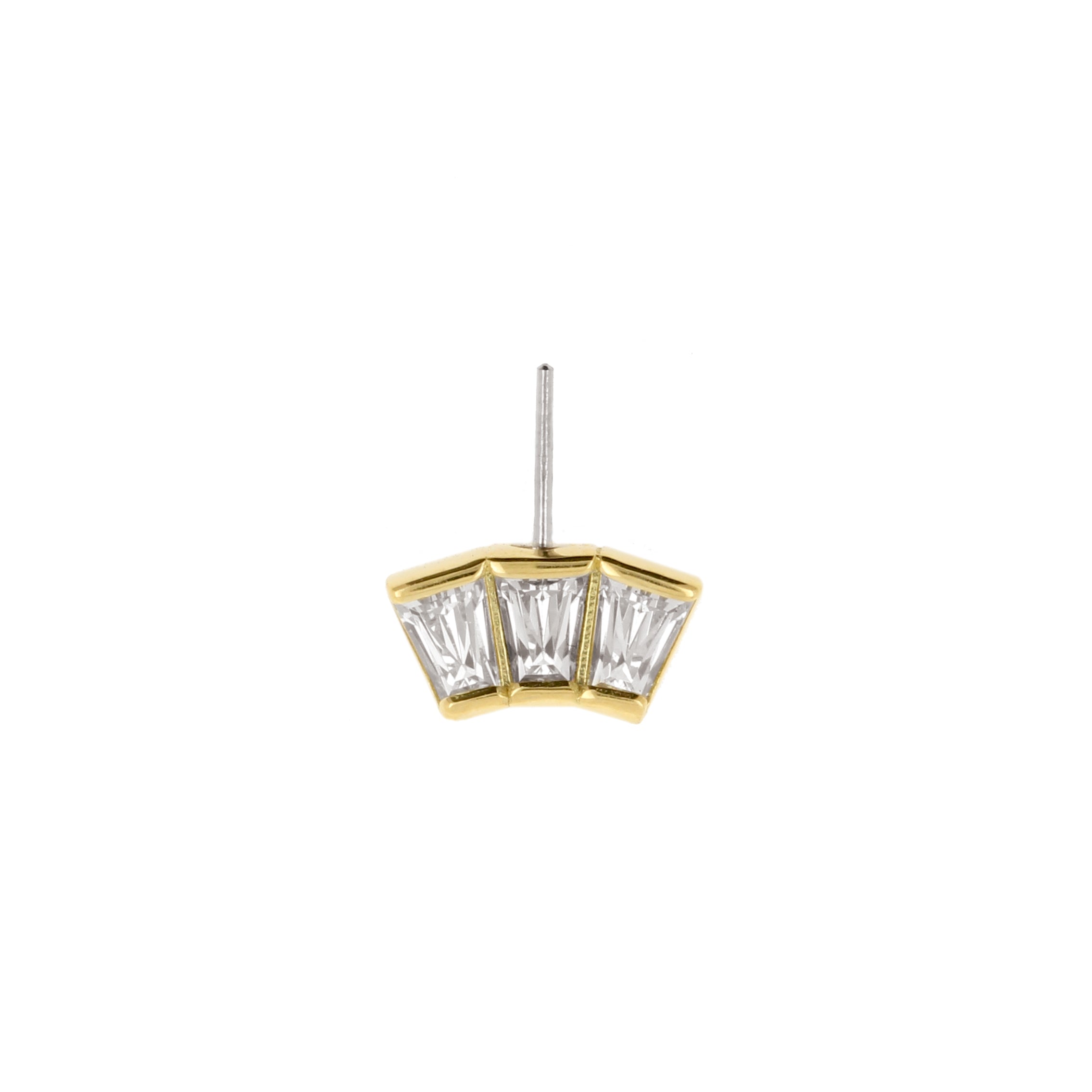 18 Karat Gold Vertical Helix Trapezoid