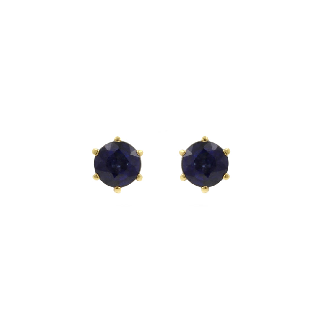18 Karat Gold Ear Stud With Diffusion Sapphire