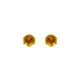 18 Karat Gold Ohrstecker mit Citrin