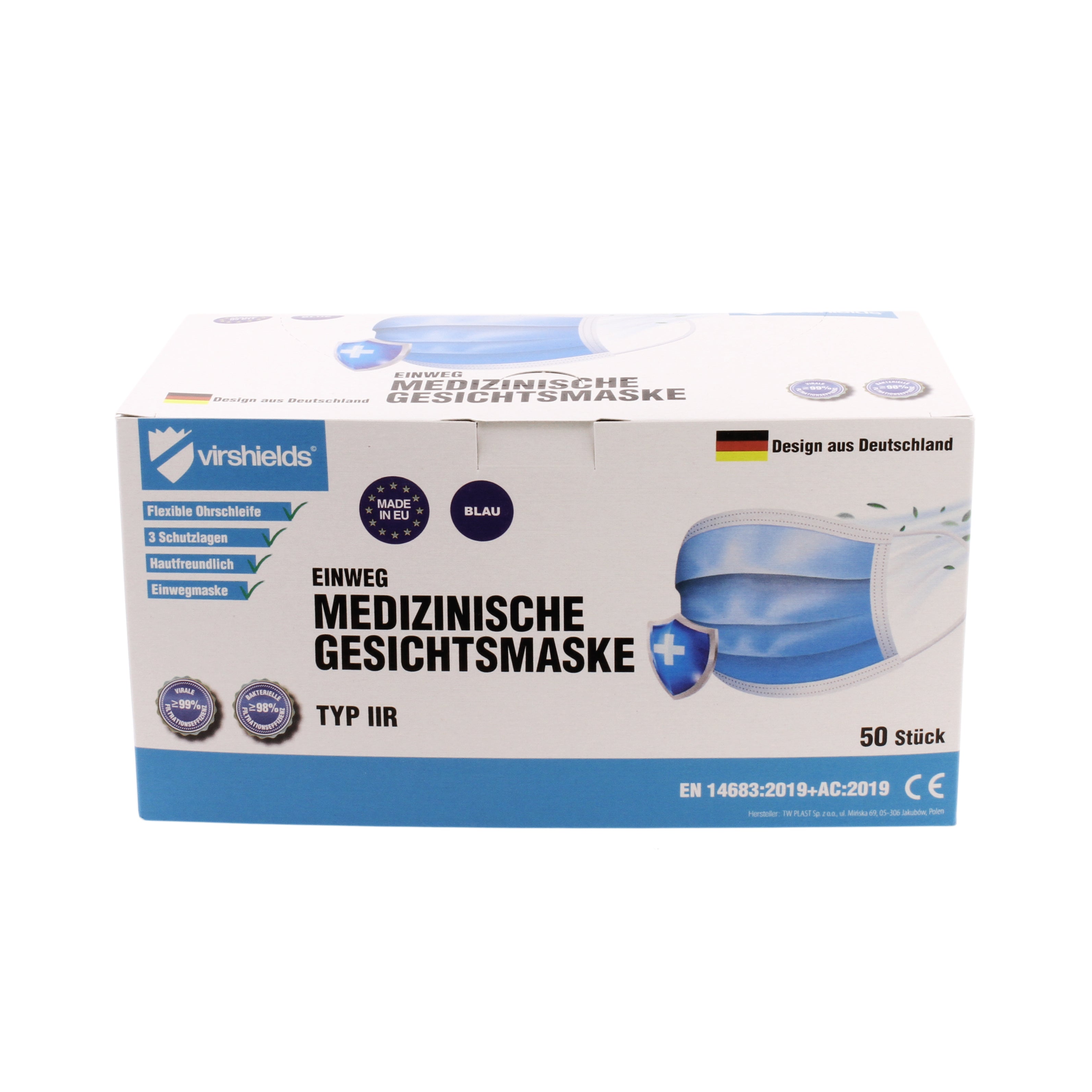 Medisch Mondmasker - Type IIR Blauw