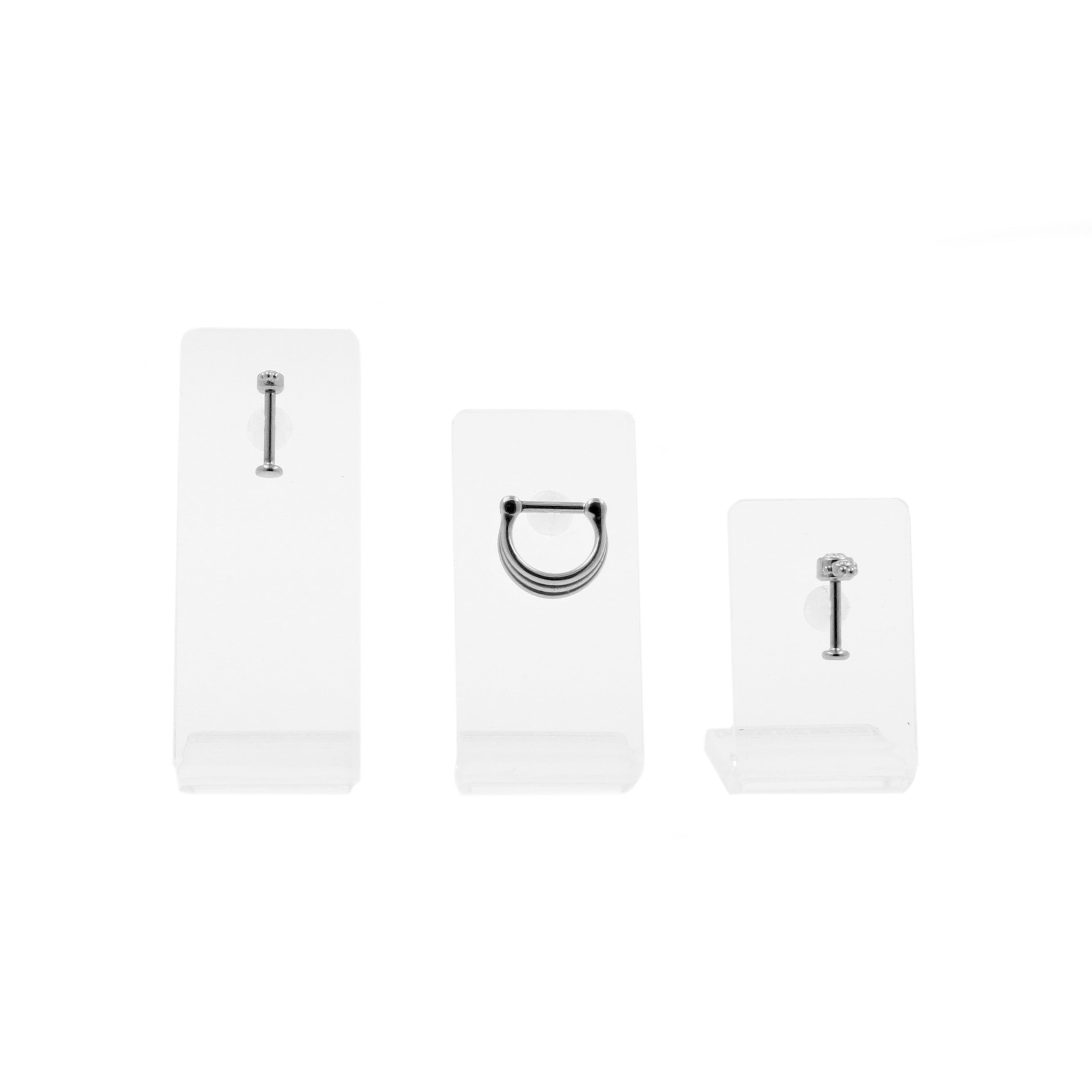 Acryl Piercing Display Set - Clip In Transparant