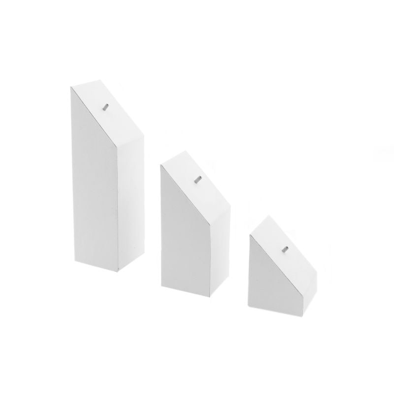 Plastwood Blok Display Set - 3 stuks - Internally Threaded 1,2 mm Wit