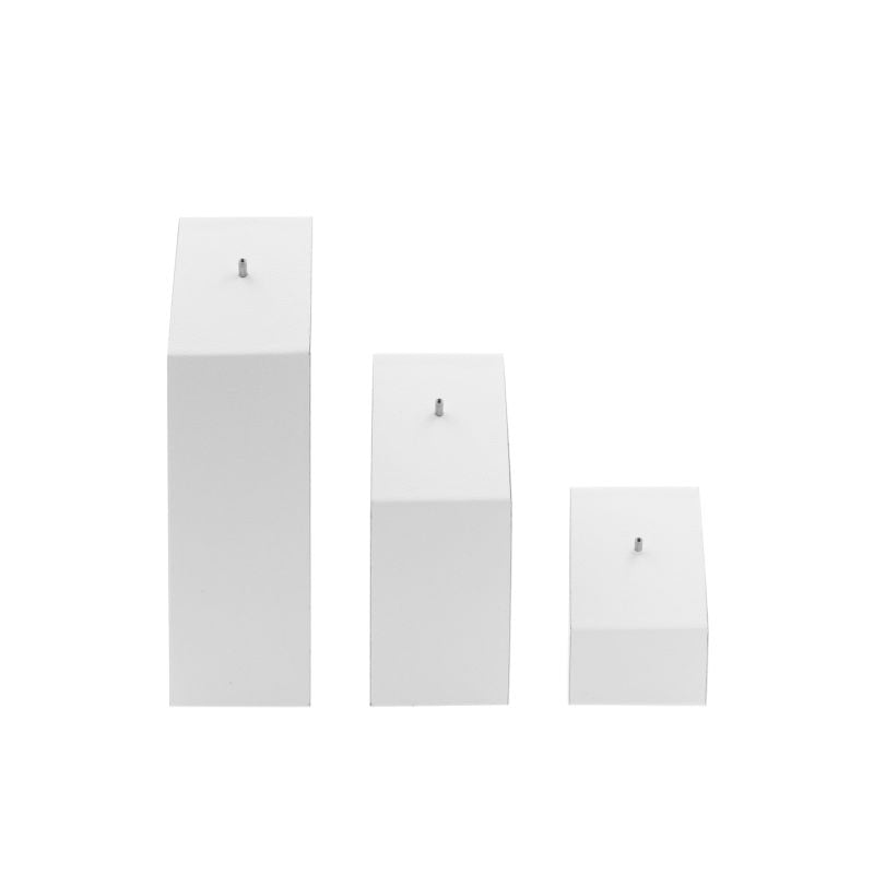 Plastwood Blok Display Set - 3 stuks - Internally Threaded 1,2 mm Wit